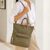 Geanta dama tip rucsac din textil Verde Bamy picture - 3
