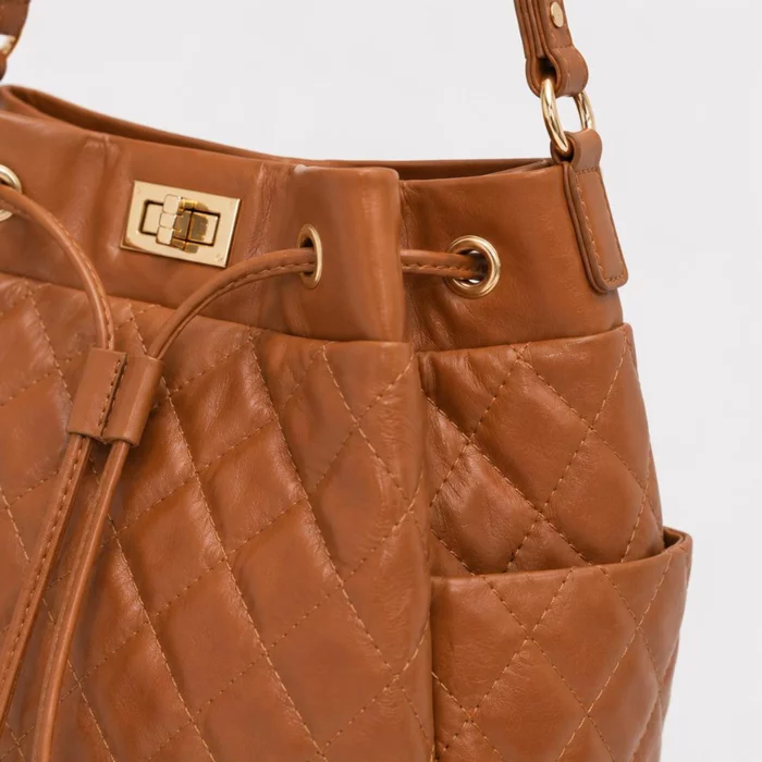 Geanta dama tip sac din Piele Naturala Camel Adoris picture - 3