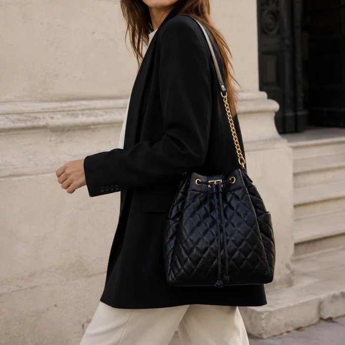 Geanta dama tip sac din Piele Naturala Neagra Adoris picture - 6