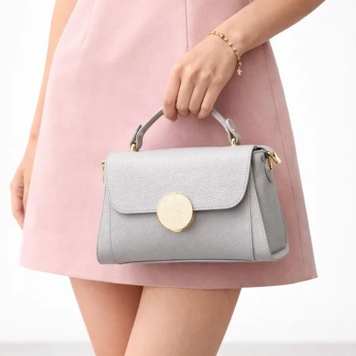 Geanta din Piele Naturala Gri Atelier picture - 2