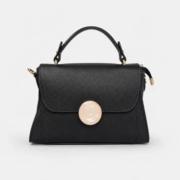 Geanta din Piele Naturala Neagra Atelier