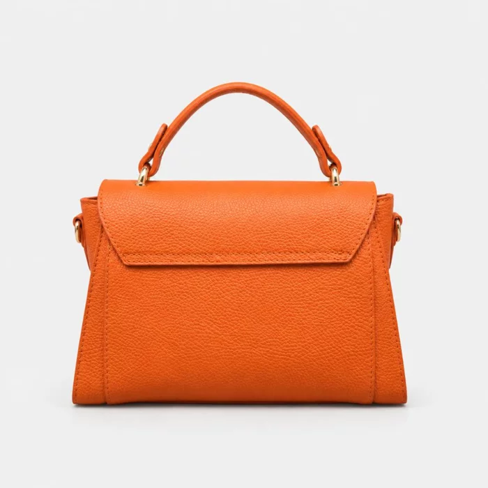 Geanta din Piele Naturala Orange Atelier picture - 3