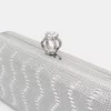Geantă Elegantă Daiana Argintie cu Cristale – Clutch de Ocazie pentru Evenimente Speciale picture - 3