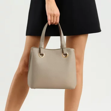 Geanta medie dama Piele Naturala Bej Lisa