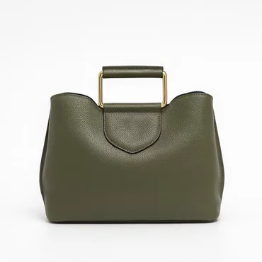 Geanta medie dama Piele Naturala Kaki Deniz