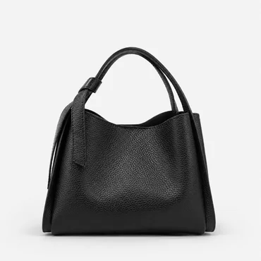 Geanta medie dama Piele Naturala Neagra Adella