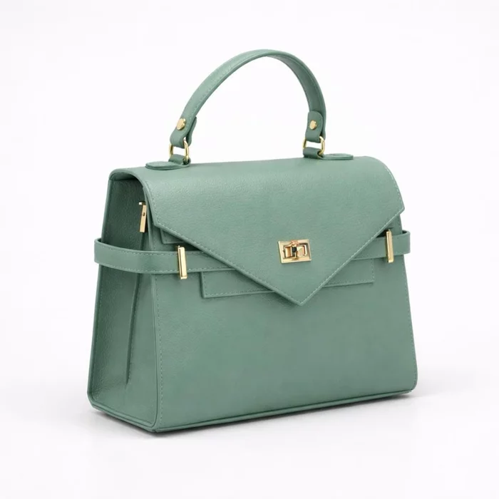 Geanta medie dama Piele Naturala Verde Solara picture - 2