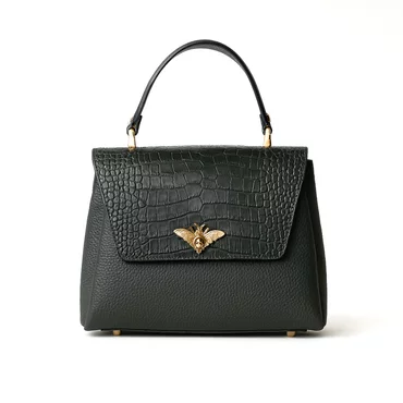 Geanta medie dama piele neagra Alma