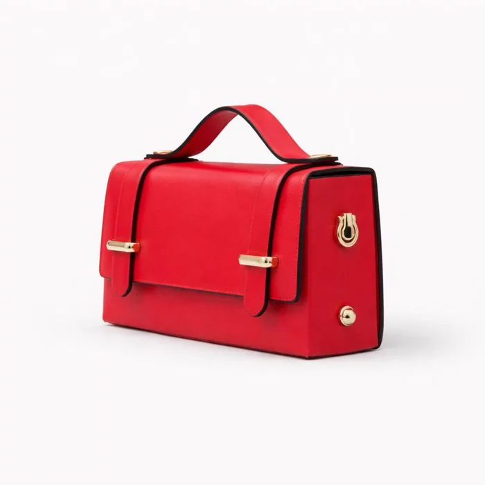 Geanta mini din Piele Naturala Rosie Virelle picture - 4