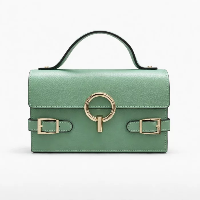 Geanta mini din Piele Naturala Verde Nova picture - 2