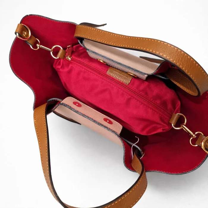 Geanta shopper din Piele Naturala bizon Bej Dayli picture - 4