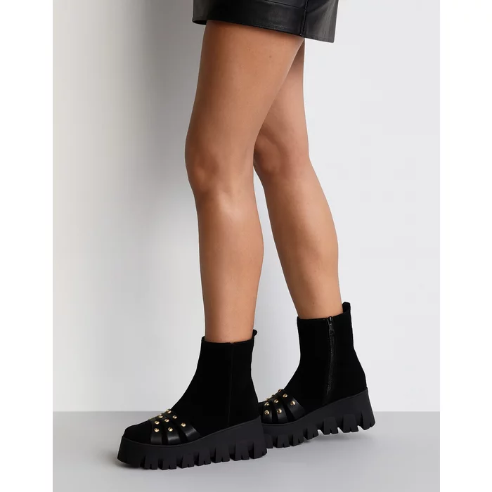 Ghete dama Piele Naturala Neagra Jaya picture - 3