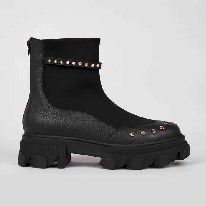 Ghete dama Piele Naturala Negre Yumi picture - 2