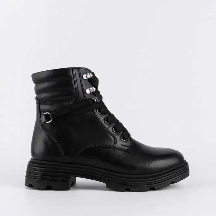 Ghete de dama din Piele Naturala Negre Gloria picture - 2