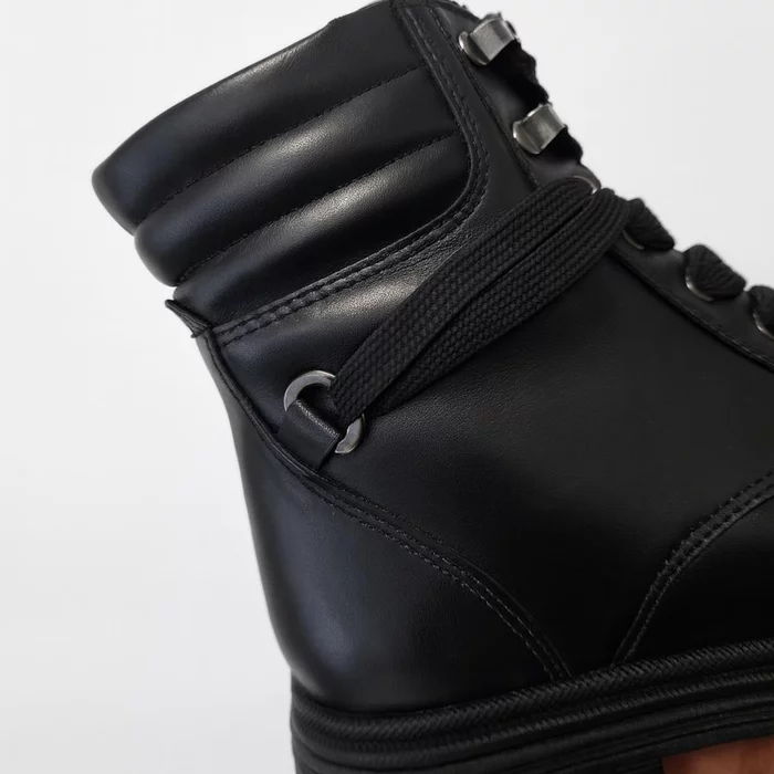 Ghete de dama din Piele Naturala Negre Gloria picture - 4