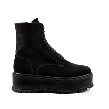 Ghete din piele naturala neagra Arty