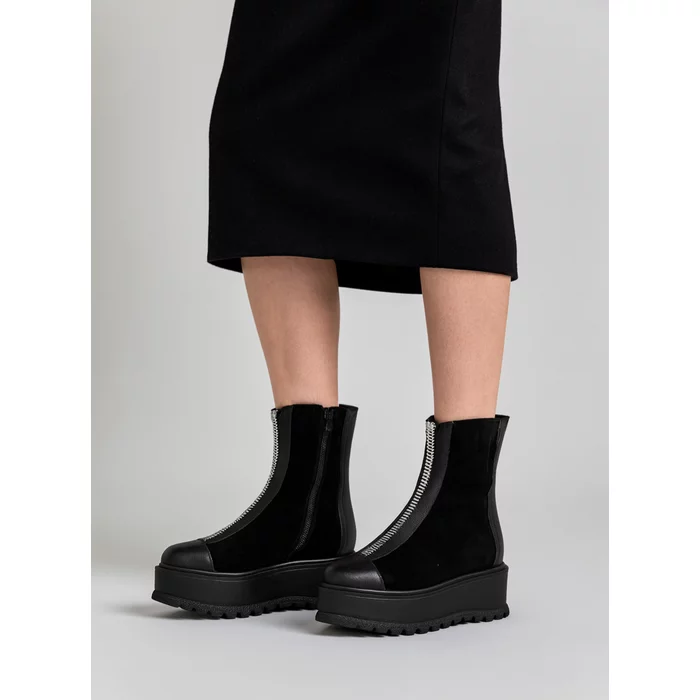 Ghete din piele naturala neagra Kalifornia picture - 4