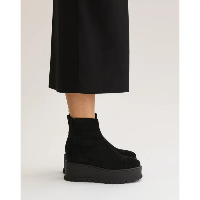 Ghete din piele naturala neagra Kasi picture - 2