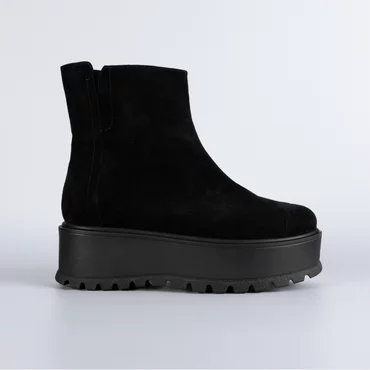 Ghete din piele naturala neagra Kasi