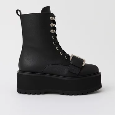 Ghete din piele naturala neagra Malmo