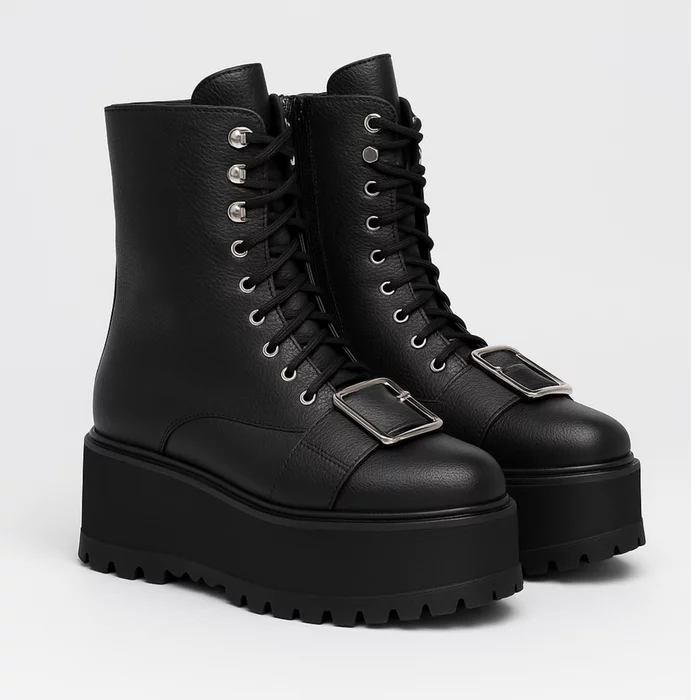 Ghete din piele naturala neagra Malmo picture - 4