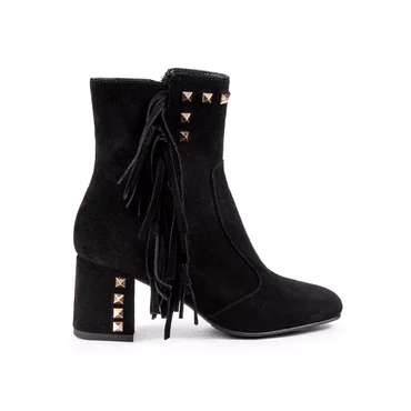 Ghete Piele Naturala neagra Hanna