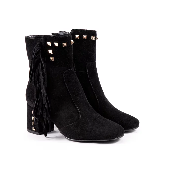 Ghete Piele Naturala neagra Hanna picture - 3