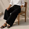 Pantaloni damă lejeri negri talie elastică mărime universală picture - 3