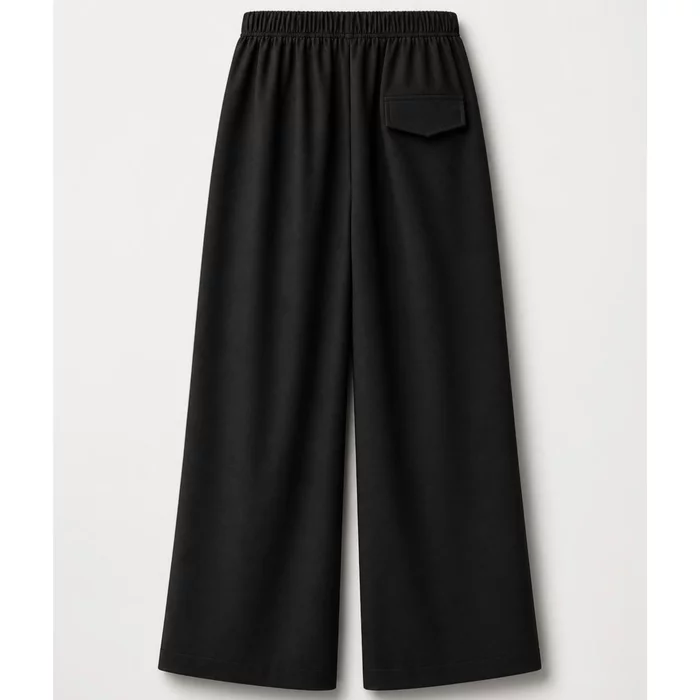 Pantaloni damă lejeri negri talie elastică mărime universală picture - 4
