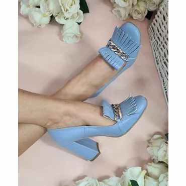 Pantofi bleo din piele naturala Amalia