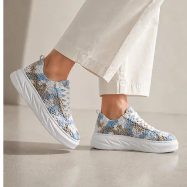 Pantofi casual din Plasa cu dantela Blue AirLace
