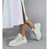 Pantofi casual Piele Naturala alba Flower