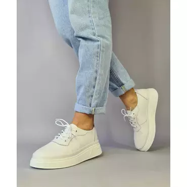 Pantofi casual Piele Naturala albi Sofra