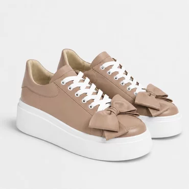 Pantofi casual Piele Naturala Bej Barni B