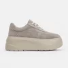 Pantofi casual Piele Naturala Bej cu talpa platforma Renata picture - 2