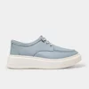 Pantofi casual Piele Naturala Blue cu siret elastic Cora picture - 2