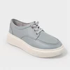 Pantofi casual Piele Naturala Blue cu siret elastic Cora picture - 3