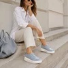Pantofi casual Piele Naturala Blue cu siret elastic Cora picture - 4