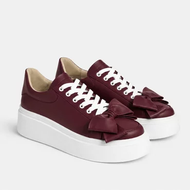 Pantofi casual Piele Naturala Bordo Barni B