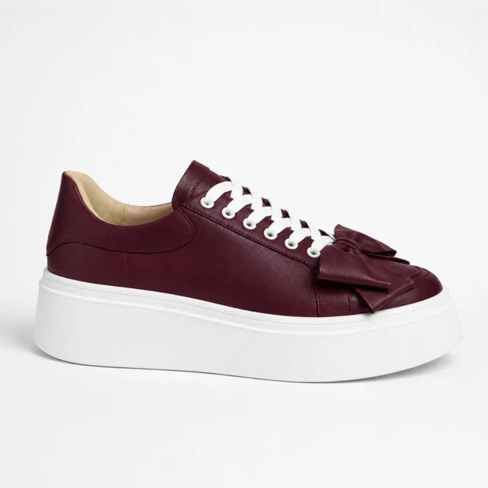 Pantofi casual Piele Naturala Bordo Barni B picture - 5