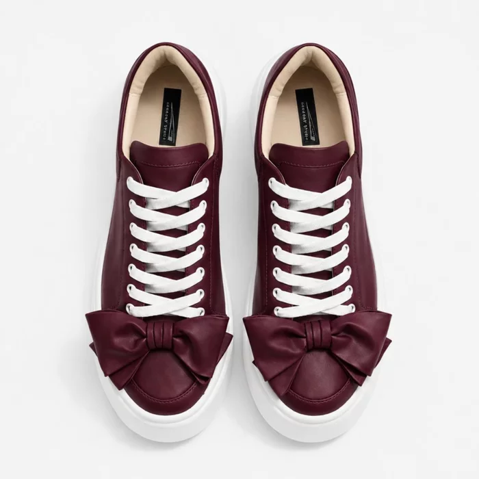 Pantofi casual Piele Naturala Bordo Barni B picture - 3