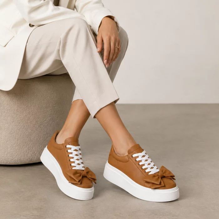 Pantofi casual Piele Naturala Camel Barni B picture - 2