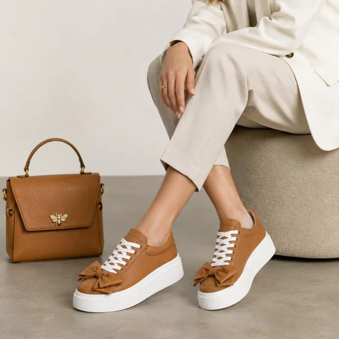 Pantofi casual Piele Naturala Camel Barni B picture - 5