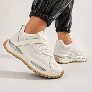 Pantofi casual Piele Naturala Crem Chan