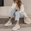 Pantofi casual Piele Naturala Gri cu siret Bonnie picture - 3
