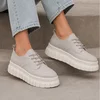 Pantofi casual Piele Naturala Gri cu siret Bonnie picture - 1