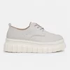 Pantofi casual Piele Naturala Gri cu siret Bonnie picture - 2