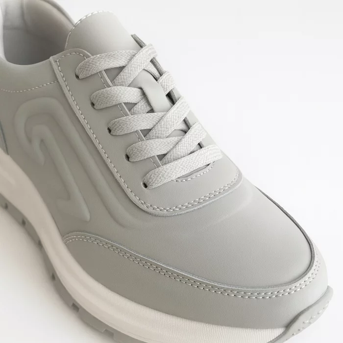 Pantofi casual Piele Naturala Gri light Ally picture - 4