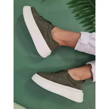 Pantofi casual Piele Naturala kaki Pinko