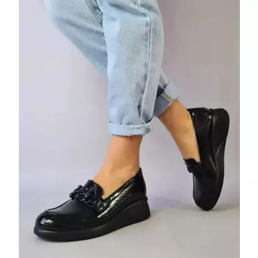 Pantofi casual Piele Naturala Lac Negru Malika